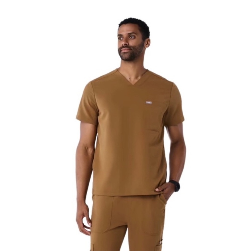 FIGS Chisec Scrub Top Three Pocket Mens XXL Earth Healthcare Nurse Doctor Vet